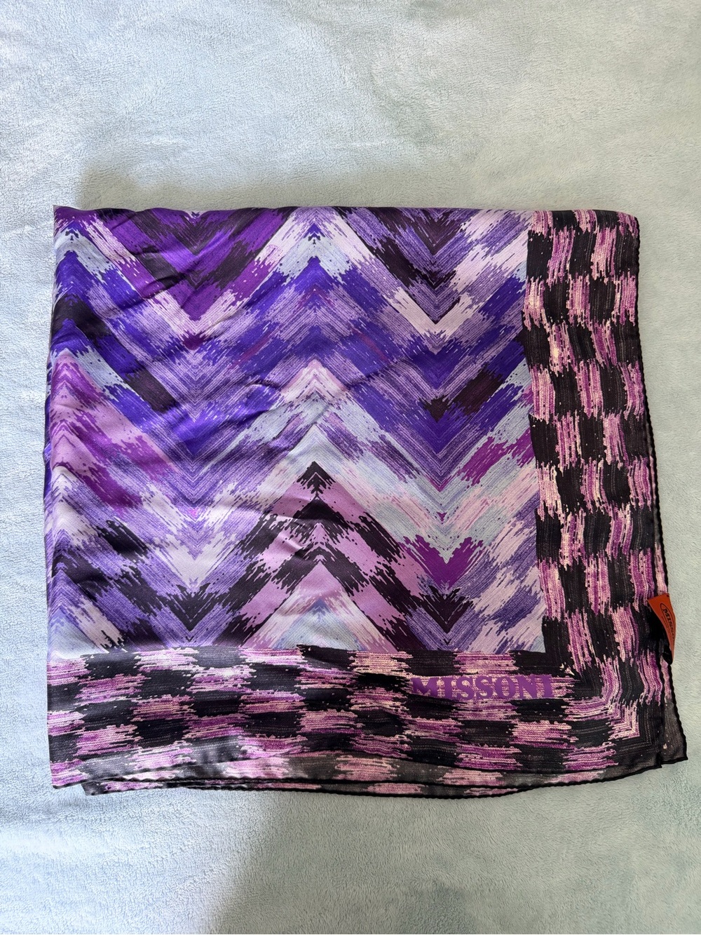 Missoni Purple and Pink Chevron Mini Skirt